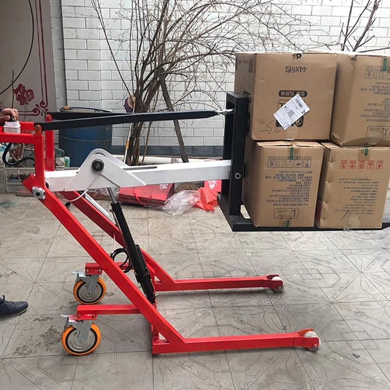 

Portable Compact Electric Lift Truck Hand-Pushed Warehouse Logistics Hydraulic Forklift Multi-Functional Loading(Customized)