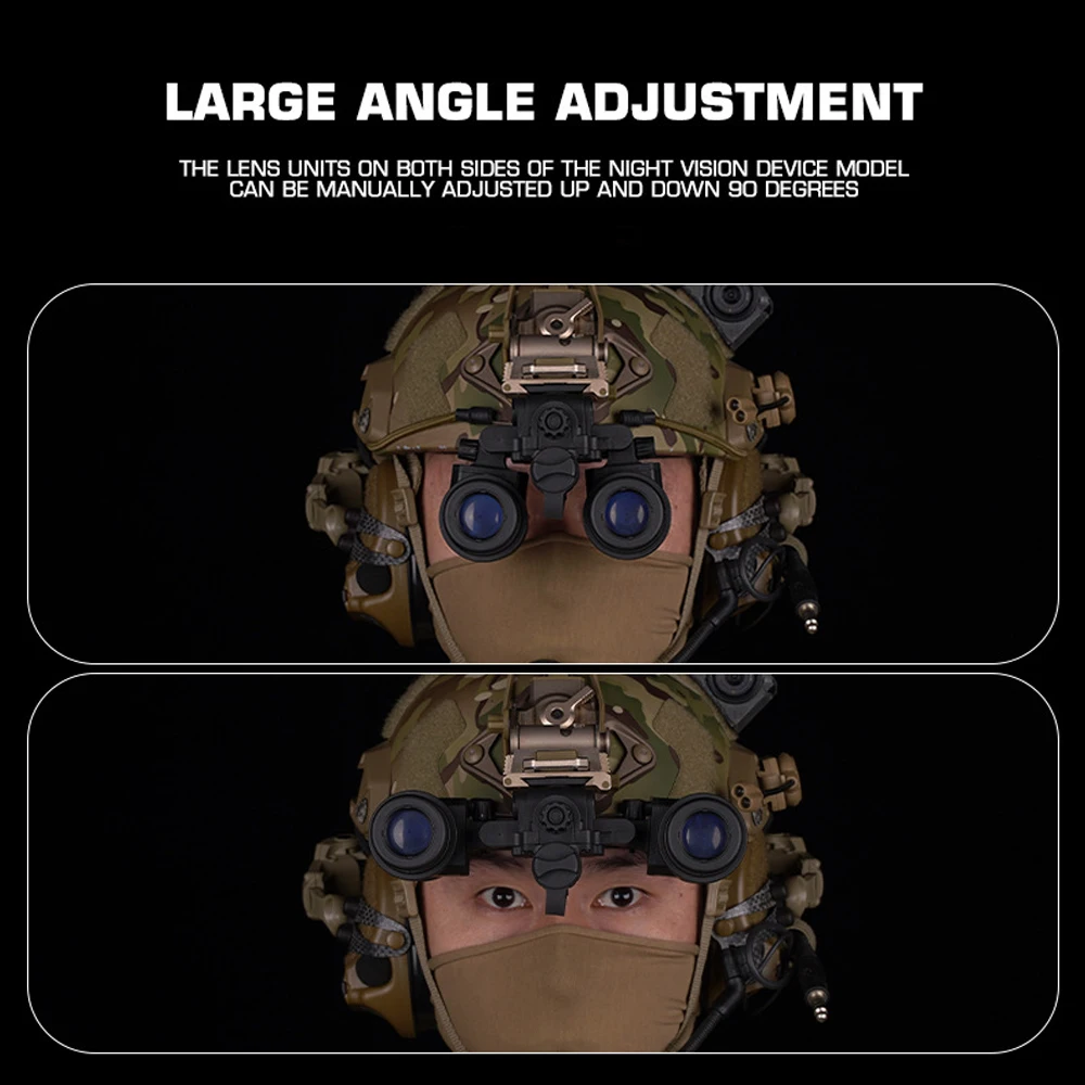 Capacete tático an/pvs31, óculos de visão noturna, caixa de bateria, modelo manequim, caça, tiro, airsoft, capacete binocular, adereços de cosplay