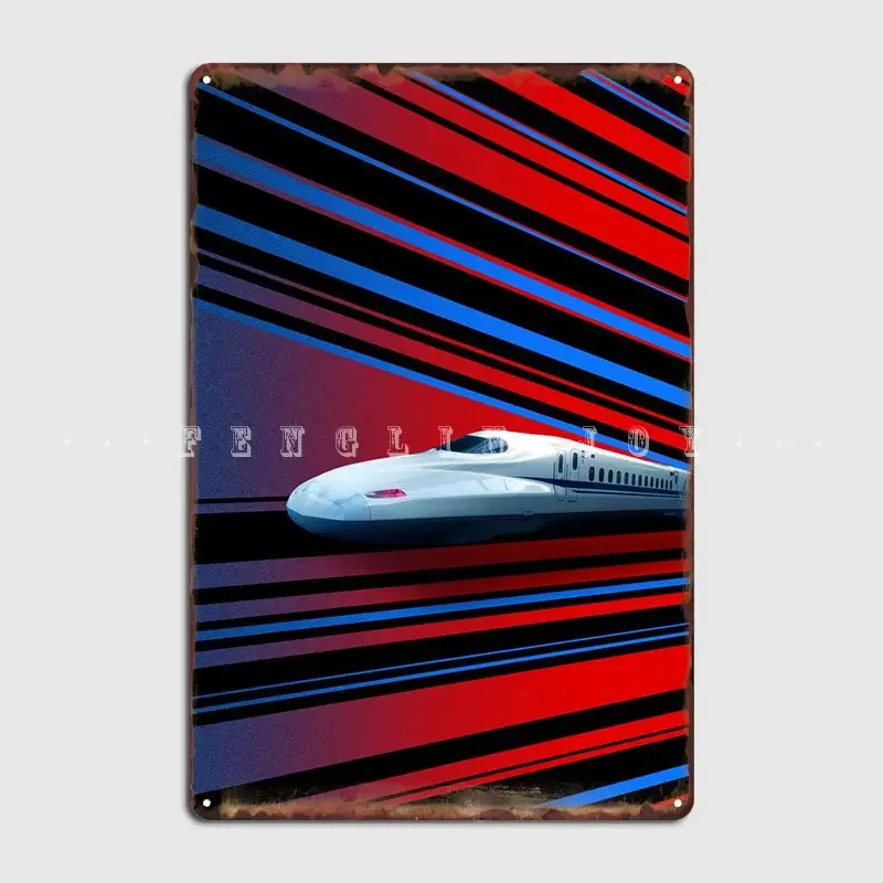 Shinkansen Poster Metal Plaque Wall Decor Classic Cinema Garage Cinema Tin Sign Poster