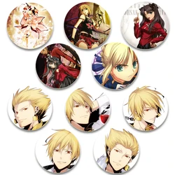 Anime Fate/stay Night Cartoon Badge Round DIY  Handmade Tinplate Creative Brooches for Backpack Jewelry Accessories Gifts