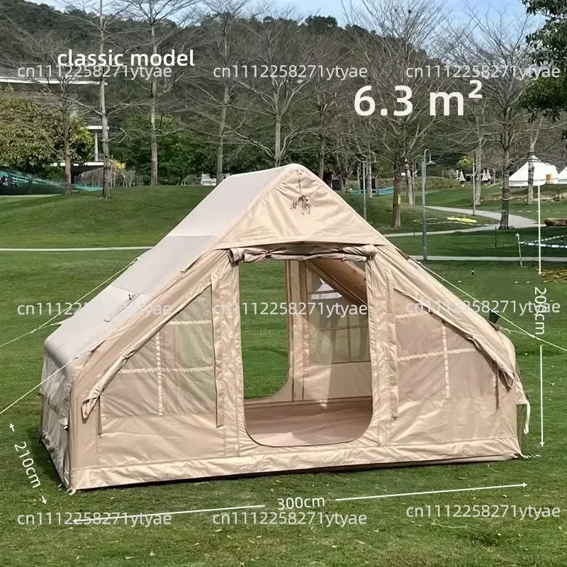 Wholesale Inflatable Camping Tent Waterproof Outdoor Air Cushion Tent for 8 People, Suitable for Family Picnics Quick Build