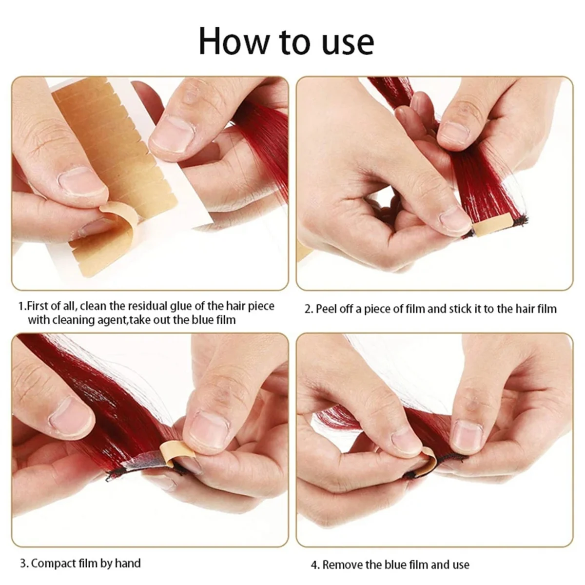 ABNP Kaki Dubbelzijdig Pruik Tape Haartape voor Toupet Plakband voor Lace Front Ultra-Hold Pruik lijm Mini Tabs Tape