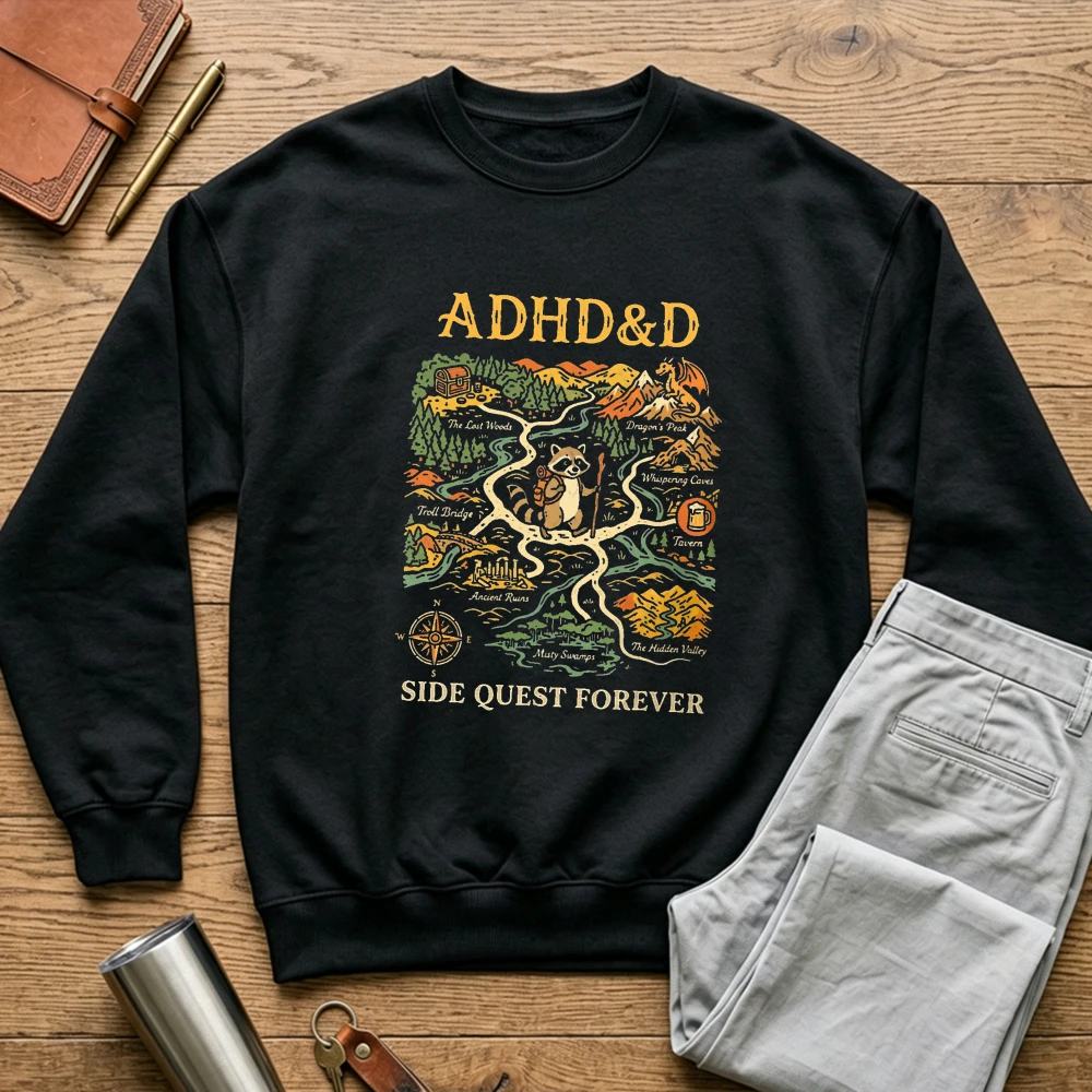 Outdoor Adventure Quest - ADHD&D 사이드 퀘스트 포에버 그래픽 남성용
