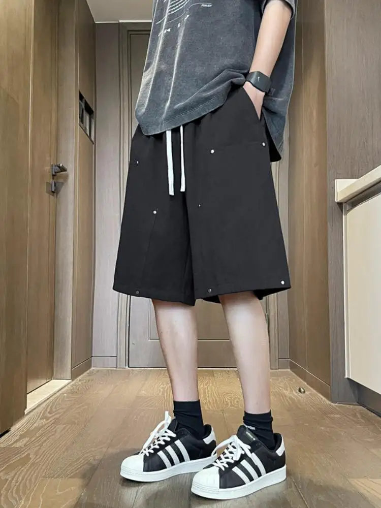 

Pure Cotton Workwear orts Men's Summer Thin Straight Loose Fit Five-Quarter Length Breathable Comfortable Casual Faion