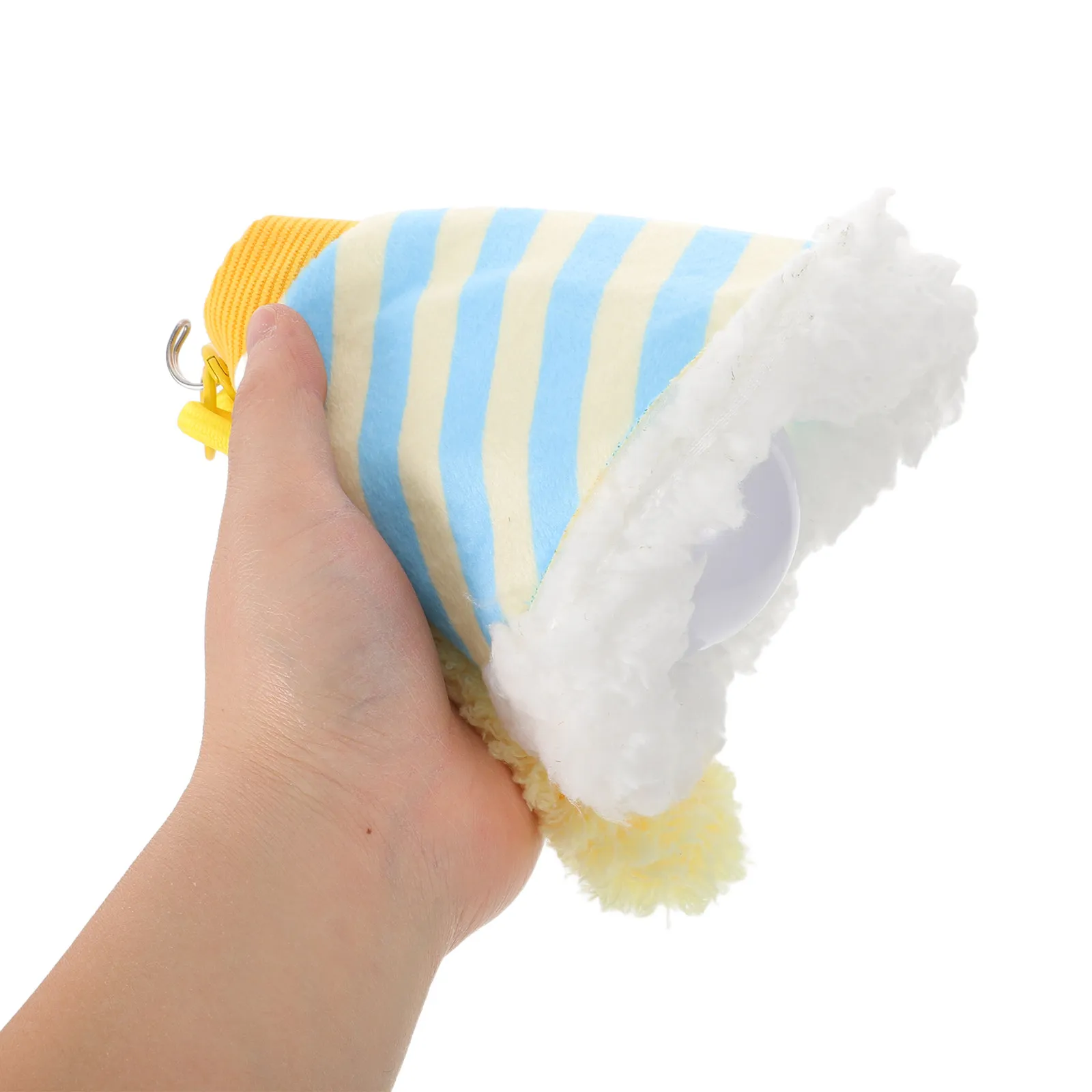 

9W Dimmable Rechargeable Hanging Lamp with Striped Fabric Shade Coastal Bedroom Night Light for Nursery Dorm Balcony Portable