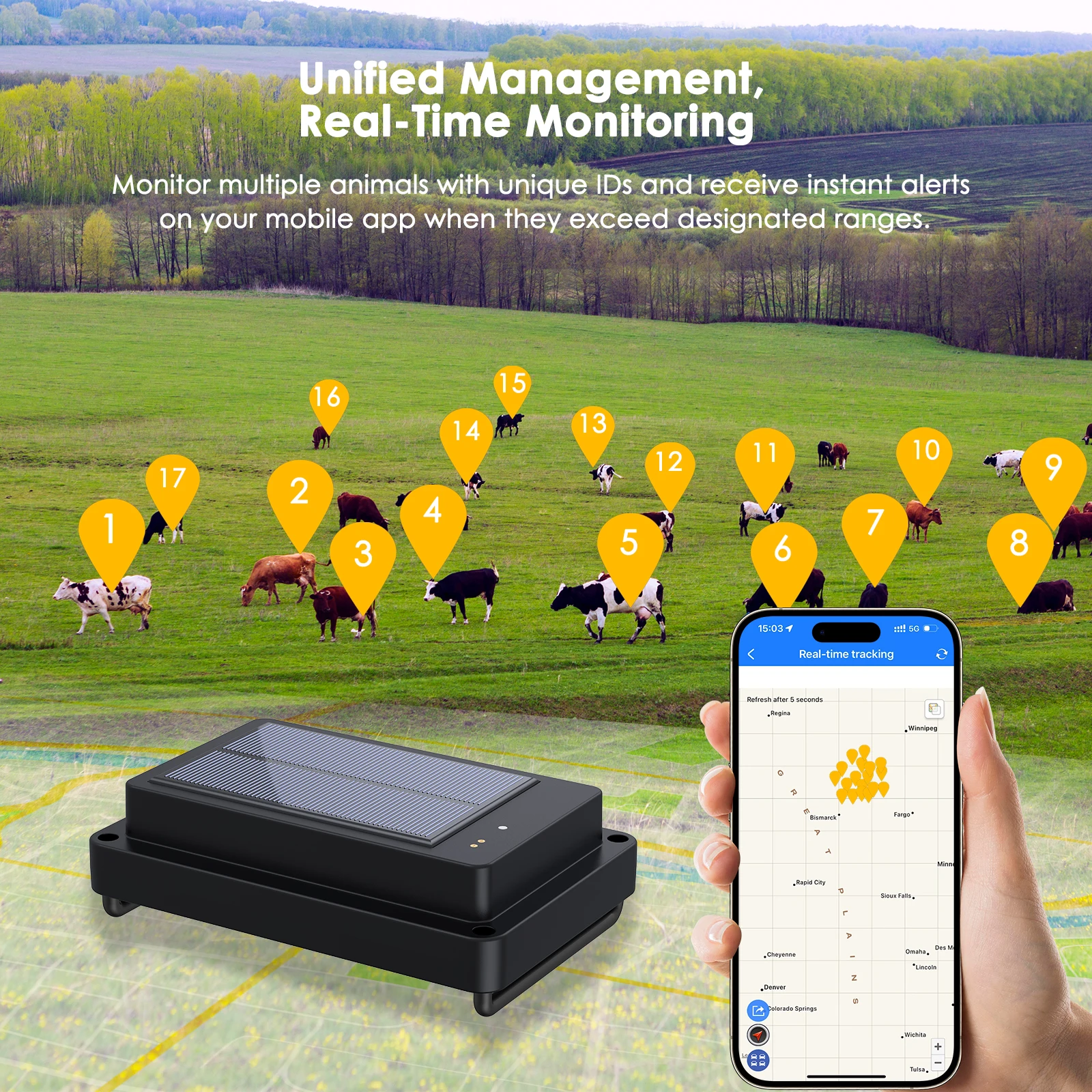4G GPS羊用動物ソーラーGPS追跡活動監視システム(牛、 - Animal Gps Tracker 4G Solar のレビューと価格