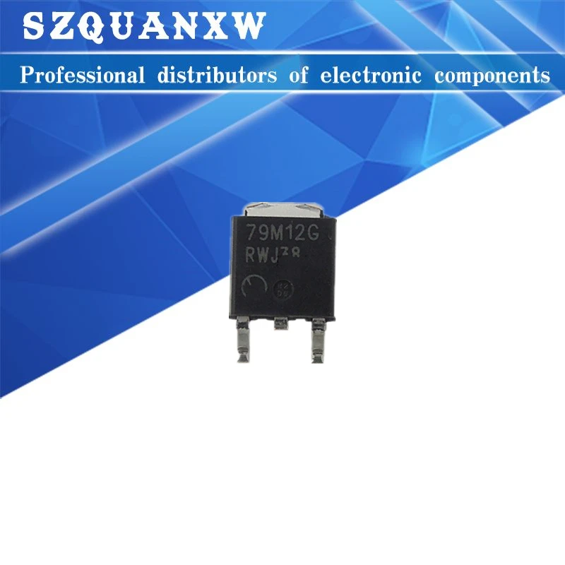 5 peças MC79M12CDTRKG TO-252 79M12G EM 12V 0,5A