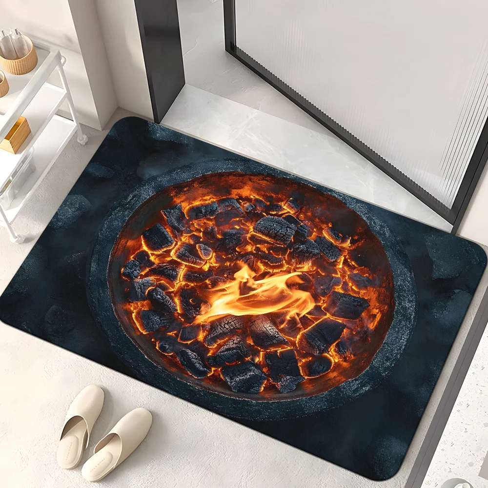 Creative 3D Copper Pot Design Non-Slip Floor Mat, Decorative Rug for Bathroom, Bedroom, and Living Room Holiday Decor