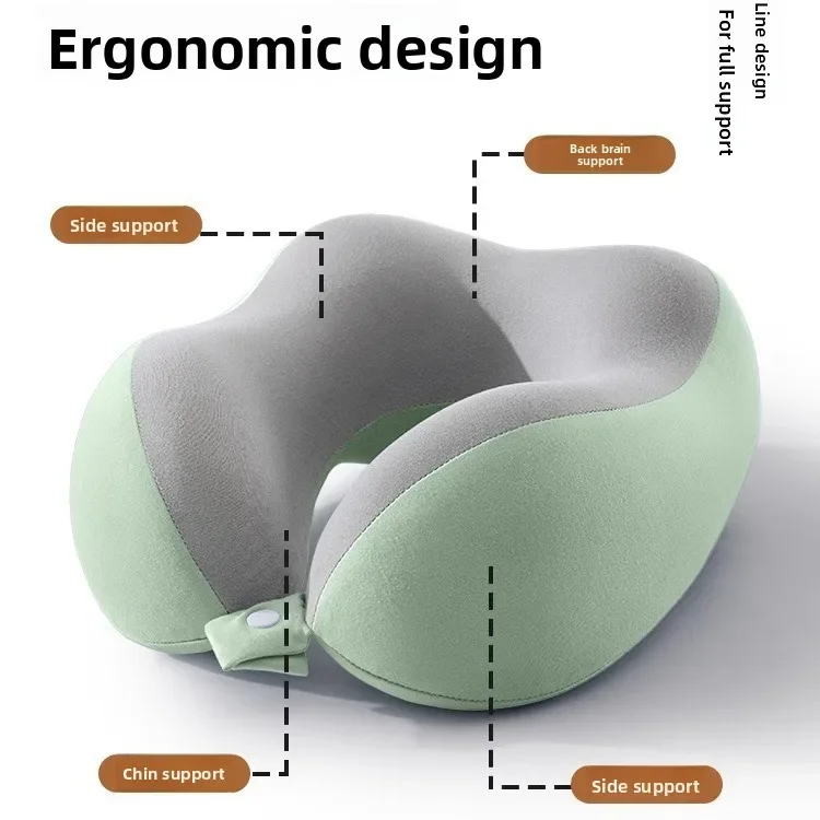 

U-образная подушка из пены с эффектом памяти, подушка для шеи для путешествий, подушка для сна в самолете, подушка для шеи, подушка для шеи шейного отдела позвоночника, табурет для унитаза