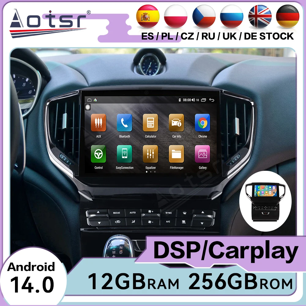 

For Maserati Ghibli 2013-2016 Android Auto Touch Screen Automotive Multimedia Car Radio GPS Navigation Audio Stereo Head Auto