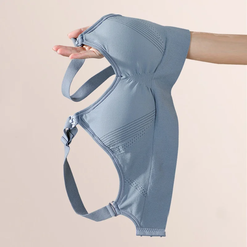 

Maternity Nursing Bras Seamless One Piece Front Closure Push Up Anti Sag Support Thin Plus Size Bras for Breastfeeding