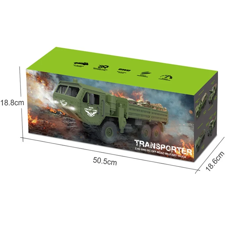 JJRC Full Scale RC Auto Q60 Simulazione Modello di carta militare 6WD Off road Arrampicata Bambini Auto telecomandata Giocattolo Regalo di Natale