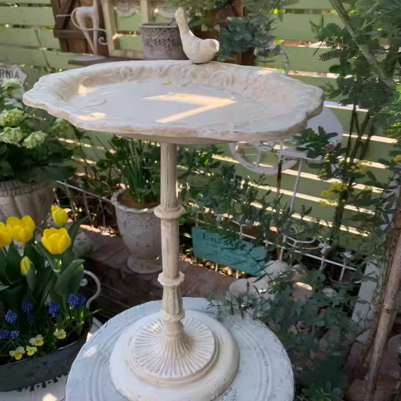 

French Retro Flower Rack Wrought Iron Do Old Bonsai Holder Garden Balcony Grocery Rack Courtyard Decoration Flower Pot Holder