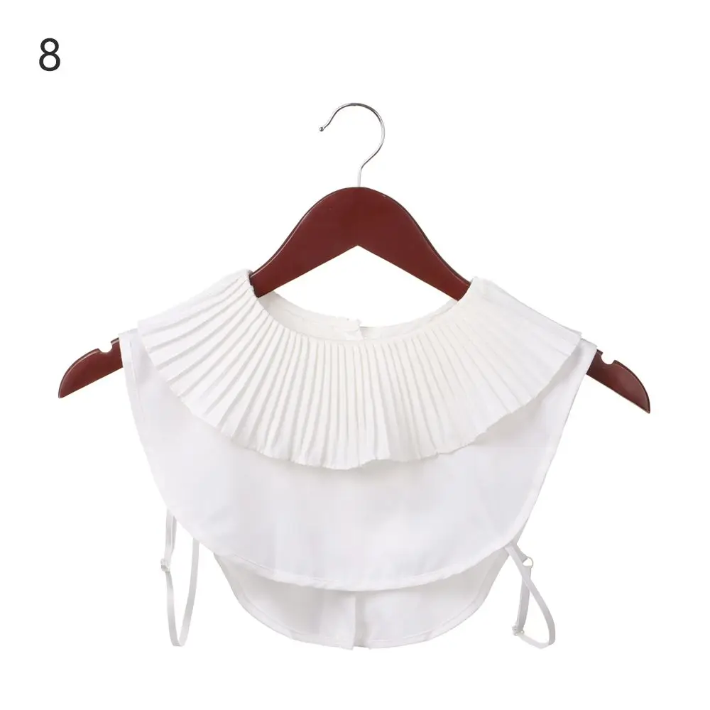 Women Men Lace Cotton Lapel Blouse Top Shirt Fake Collar False Tie Clothes Accessories