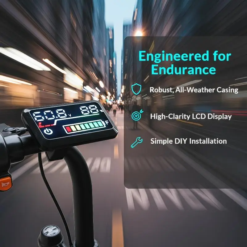 New Precision Voltage Meter Digital Battery Level Indicator 48V-72V Power Display For Electric Scooter Motorcycle E-Bike Car 1PC - view 4