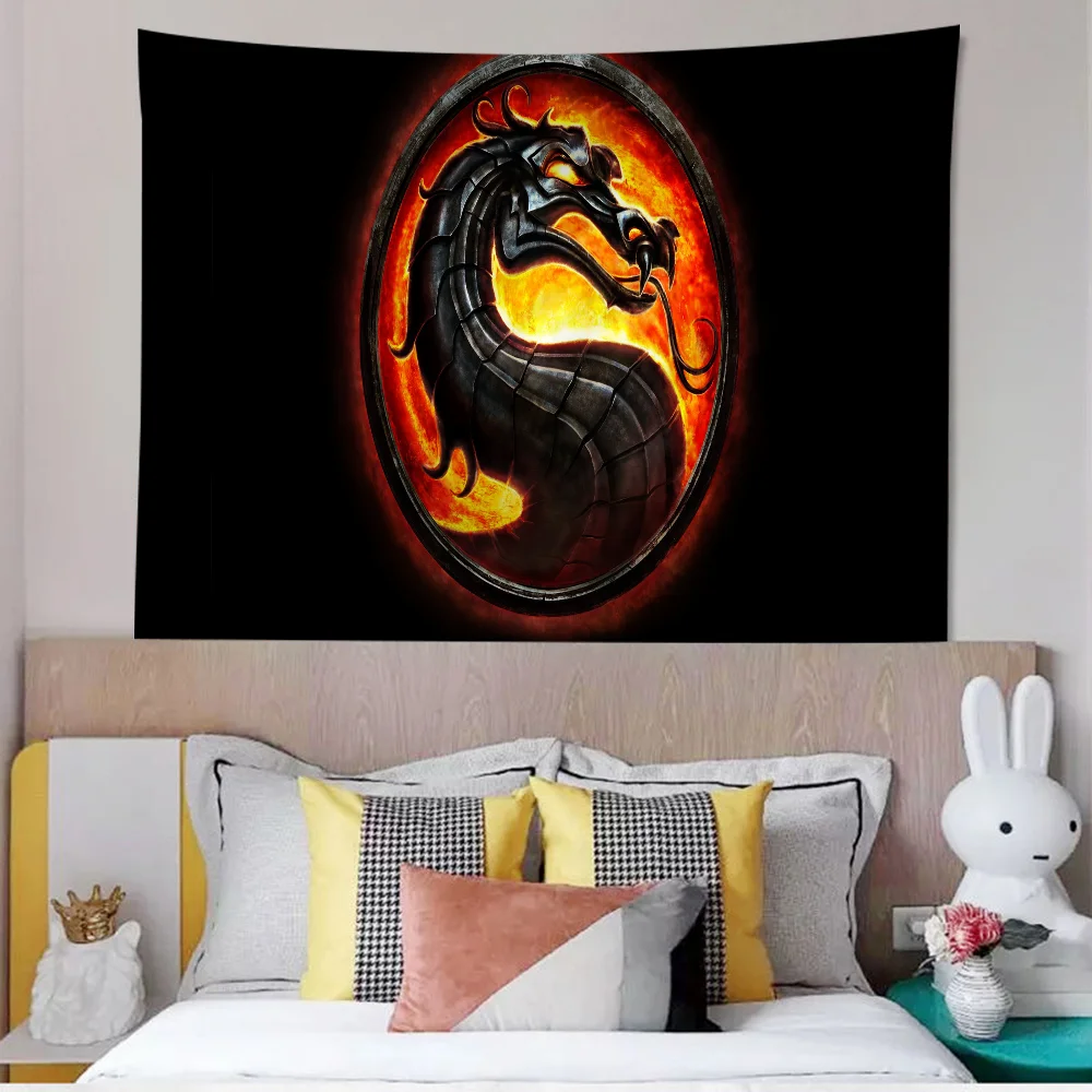 M-Mortal K-Kombat Printed Large Wall Tapestry Hanging Tarot Hippie Wall Rugs Dorm Art Home Decor