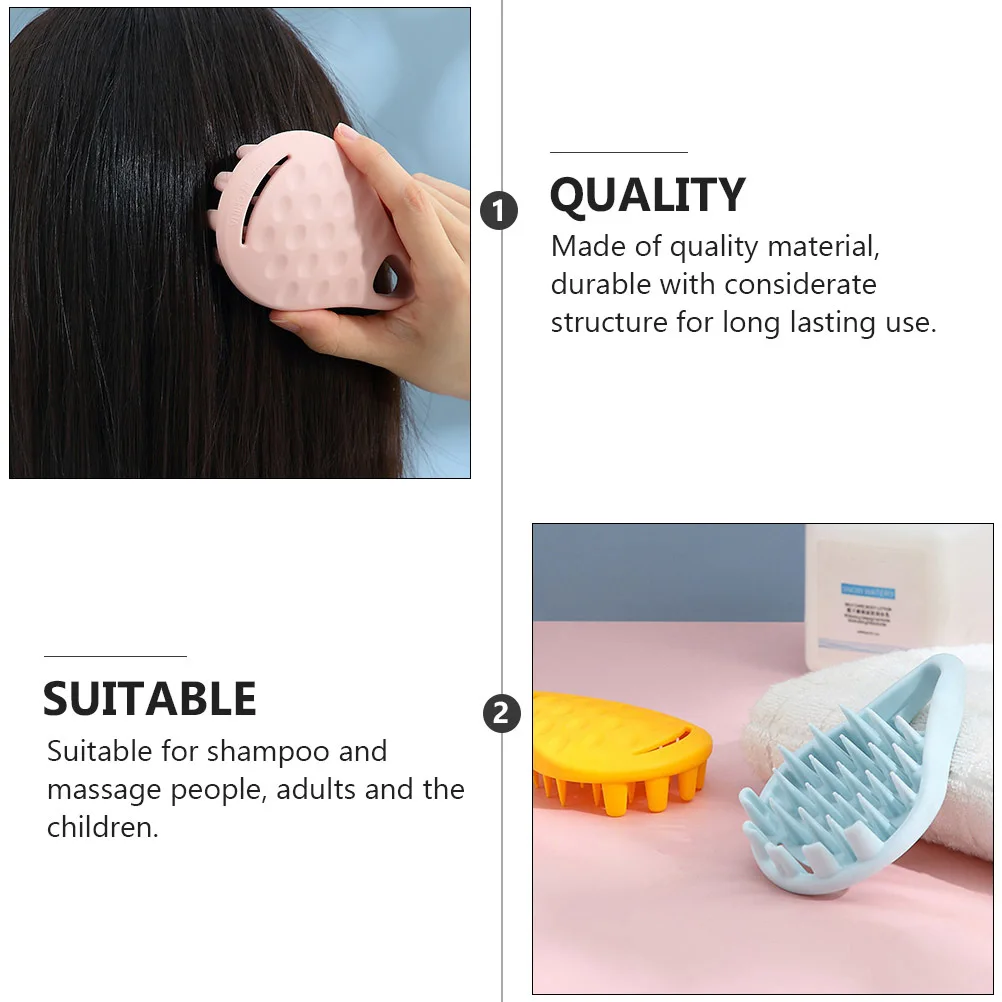 

4Pcs Scalp Massage Hair Washing Brushes Soft Bristles for Head Cleaning Home Handheld Massager Relaxation Massage Comb
