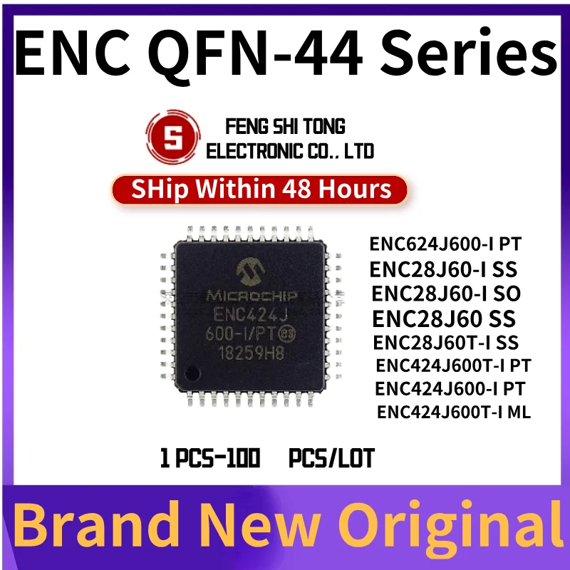 ENC424J600T-I/ML ENC424J600-I/PT ENC424J600T IPT ENC28J60T ISS ENC28J60 ENC28J60-I/SO ENC28J60 ENC624J600