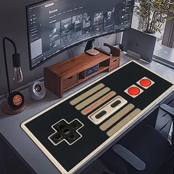 Retro Game Controller Mouse Pad Large Gamer Mat HD Anti-Slip Rubber XXL Desk Mat Office Computer Lock Edge Mousepad Gaming Rug