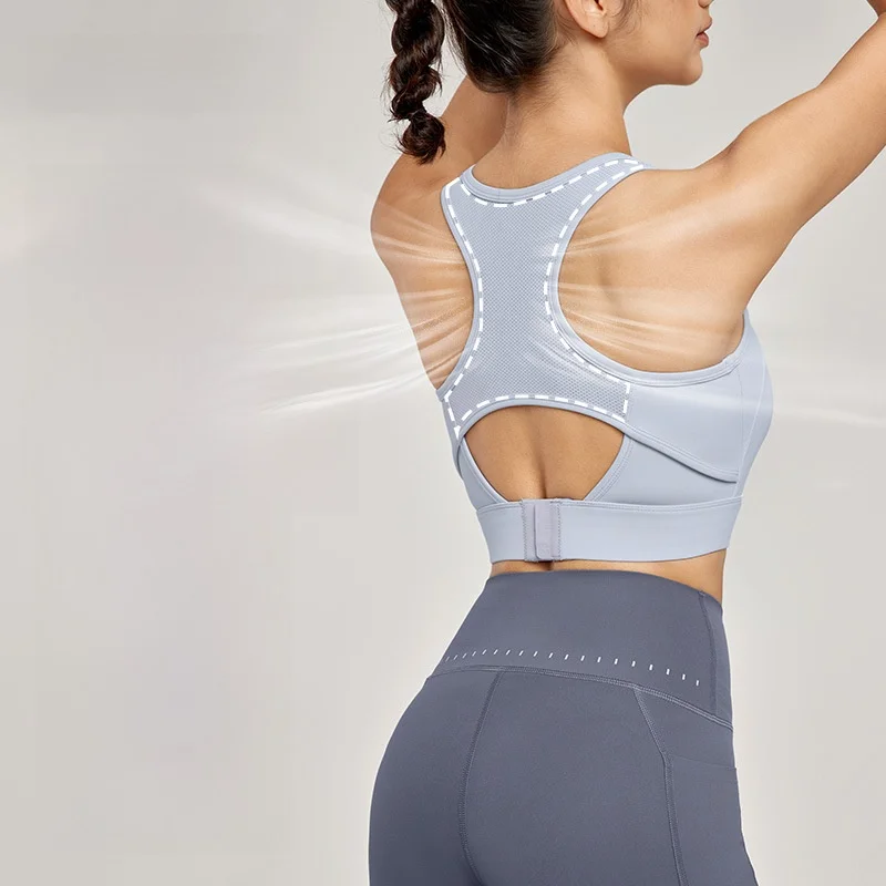 

Женский бесшовный спортивный жилет с пряжкой на спине, противоударный, противопровисающий, фиксированная накладка на грудь, дышащий бюстгальтер для фитнеса и йоги с вырезами