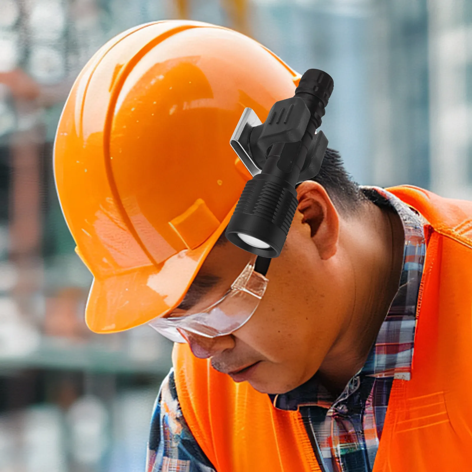 

Headlight Clip Robust Lightweight Hard Hat Light Mount Holder Free Hands Working Construction Safety Accessories