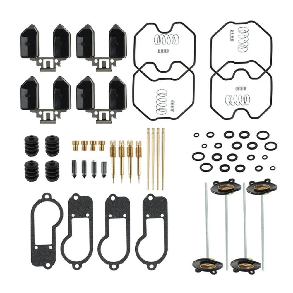 For CB750A Carburetor Repair Kit 1976-1978 Automatic Model 64pc Set with O Rings Springs Oil Needles and Metering Holes