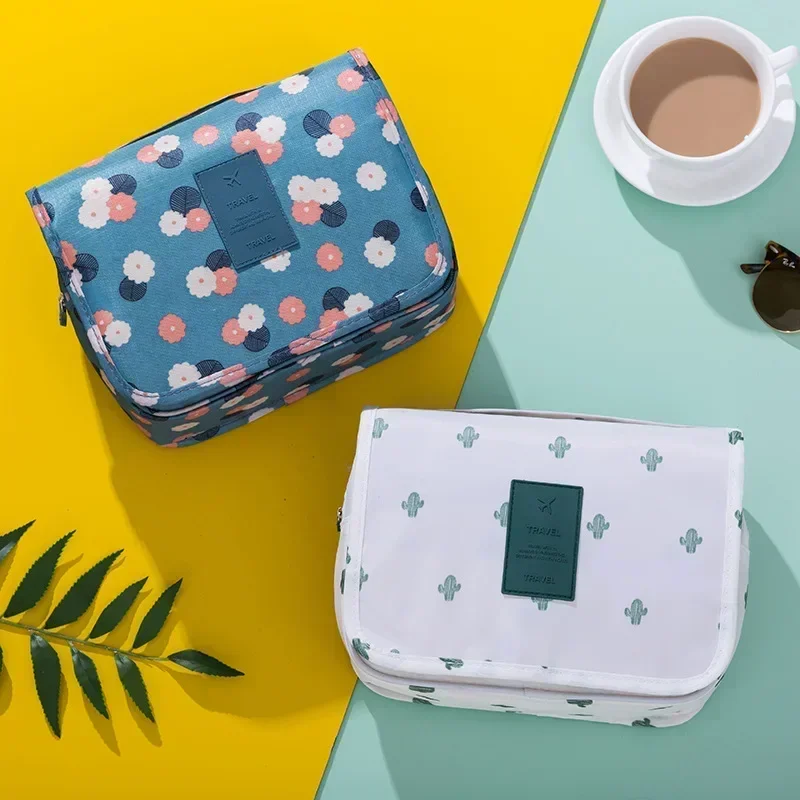 Bolsa de maquillaje impermeable de gran capacidad para mujer, bolsa de almacenamiento de artículos de tocador, organizador de cosméticos de viaje,