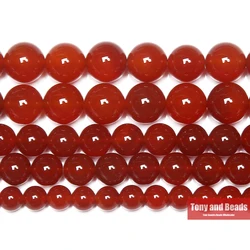 Red Carnelian Agate Round Gem Loose Beads 15