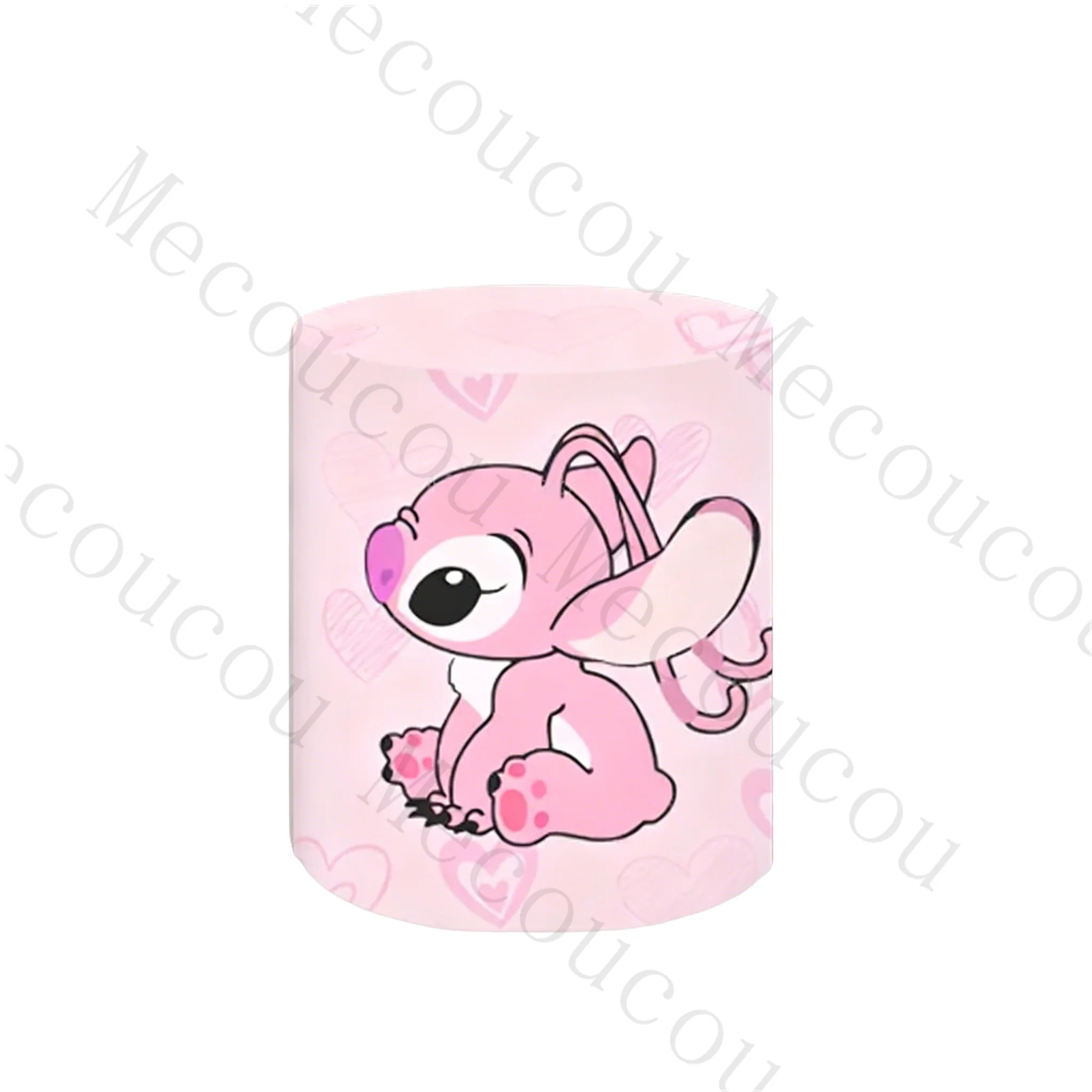 스티치 테마 배경 맞춤형 어린이 생일 또는 베이비 샤워 파티 장식 실린더 커버 케이크 테이블 베이스 장식 소품