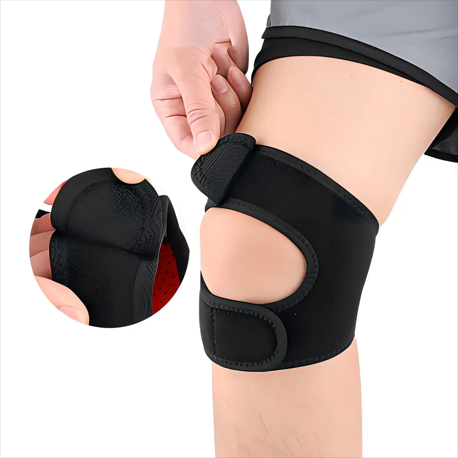 New hot Adjustable Knee Brace for Knee Pain Relief Compression Patella Knee Brace with Removable Sponge Gasket