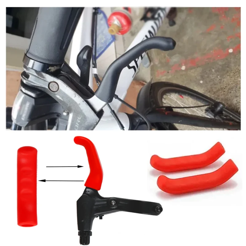 Folding Bicycle Brake Handle Protector Silicone Sleeve Accessories Wear-resistant Tear-resistant Anti-skid Cycling Equipment