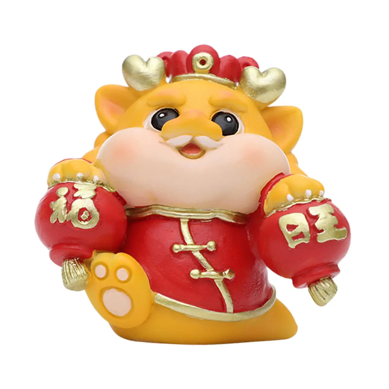 Cartoon Dragon Statue Desktop Ornament 2024 Chinese New Year Decorative Car