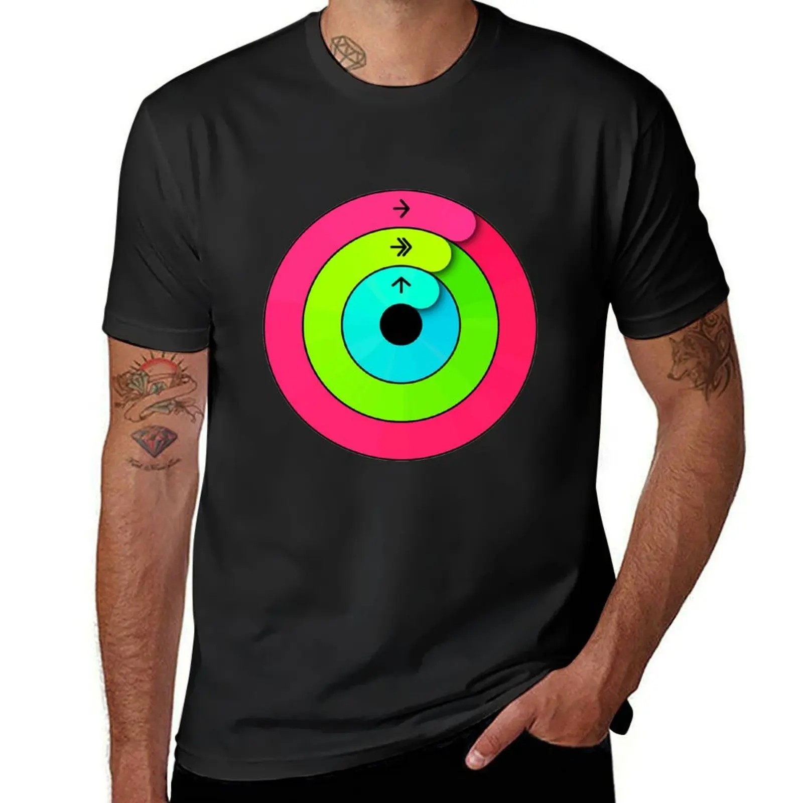 Apple Watch Activity Rings - Close Your Rings T-Shirt funnys oversized blanks new edition black t shirts for men