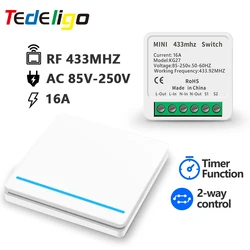 Wireless Light Switch 16A 220V Relay Module Support 2-way Control Timer Home Automation Wall Panels Control for Home Appliance
