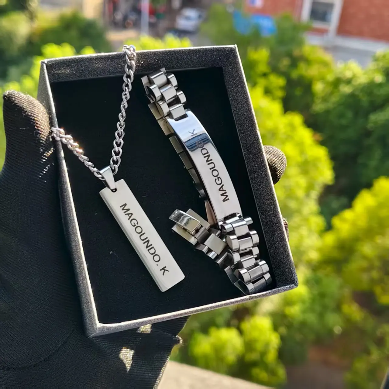DHQH New Wholesale Customized Name Set Personalized Letter Stainless Steel Set Valentine's Day Commemorative Gift for Her/Him