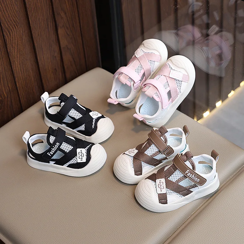 

Children's Shoes Mesh Sneakers Summer New Breathable Soft Bottom Non-slip Casual Shoes Boys and Girls Fashion Simple Board Shoes