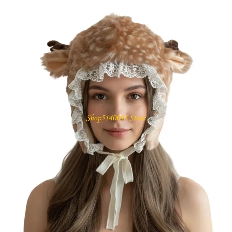 

DXAE Party Deer Hat Ear для зимних видов спорта, велоспорта и скалолазания, зимняя шапка-траппер