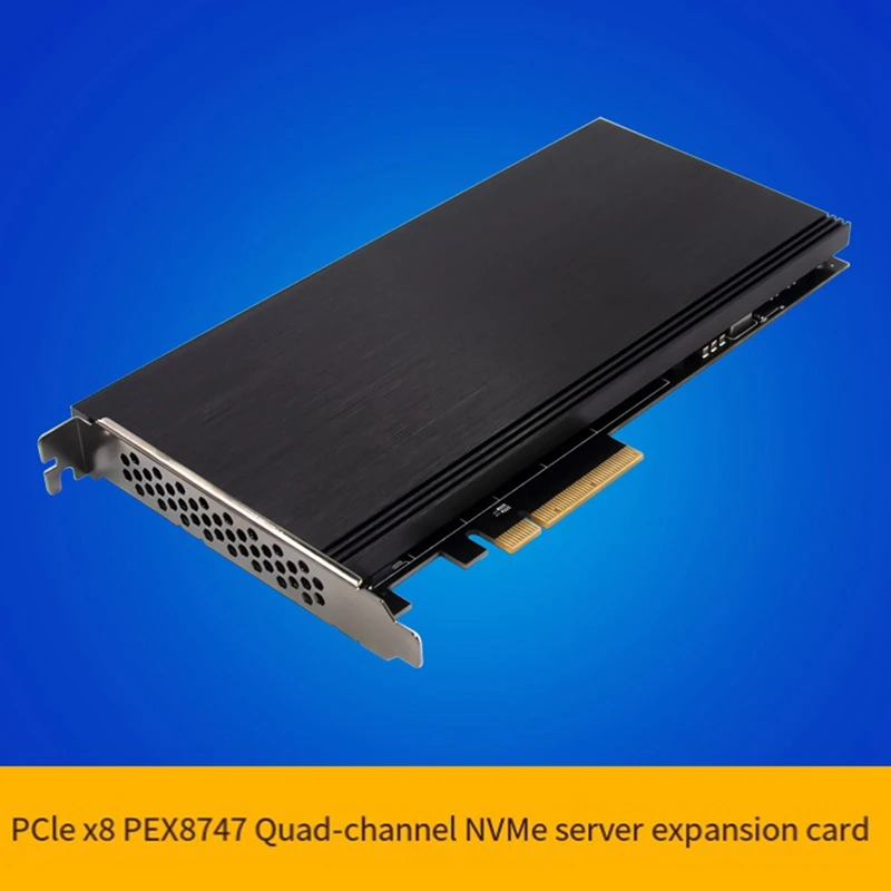 Serveruitbreidingskaart ST5112 Pcie X8 PEX8747 Quad Channel Nvme Server Grade opslaguitbreidingskaart