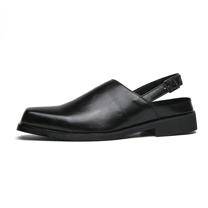 Sandalias marrones para hombre, zapatos de vestir y hebilla con correa, hechos a mano, de negocios, a la moda, talla 38-46