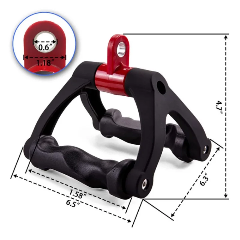 New Design V-Bar Double Handle Cable Machine Attachment for Gym, Pull Down Workout Handle