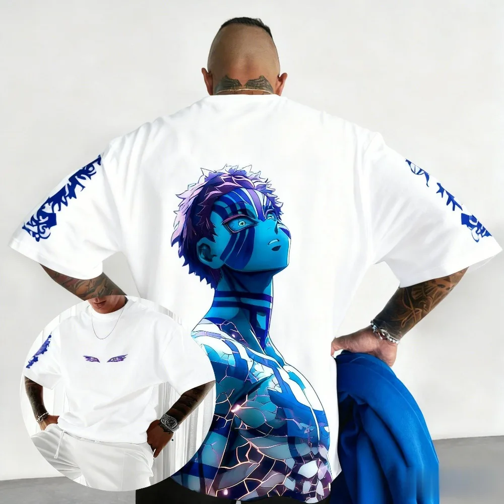 Anime "Demon Slayer Blade" Koiwo Herren-T-Shirt im Harajuku-Stil für männliche und weibliche Manga-Enthusiasten Y2K Unisex-T-Shirt