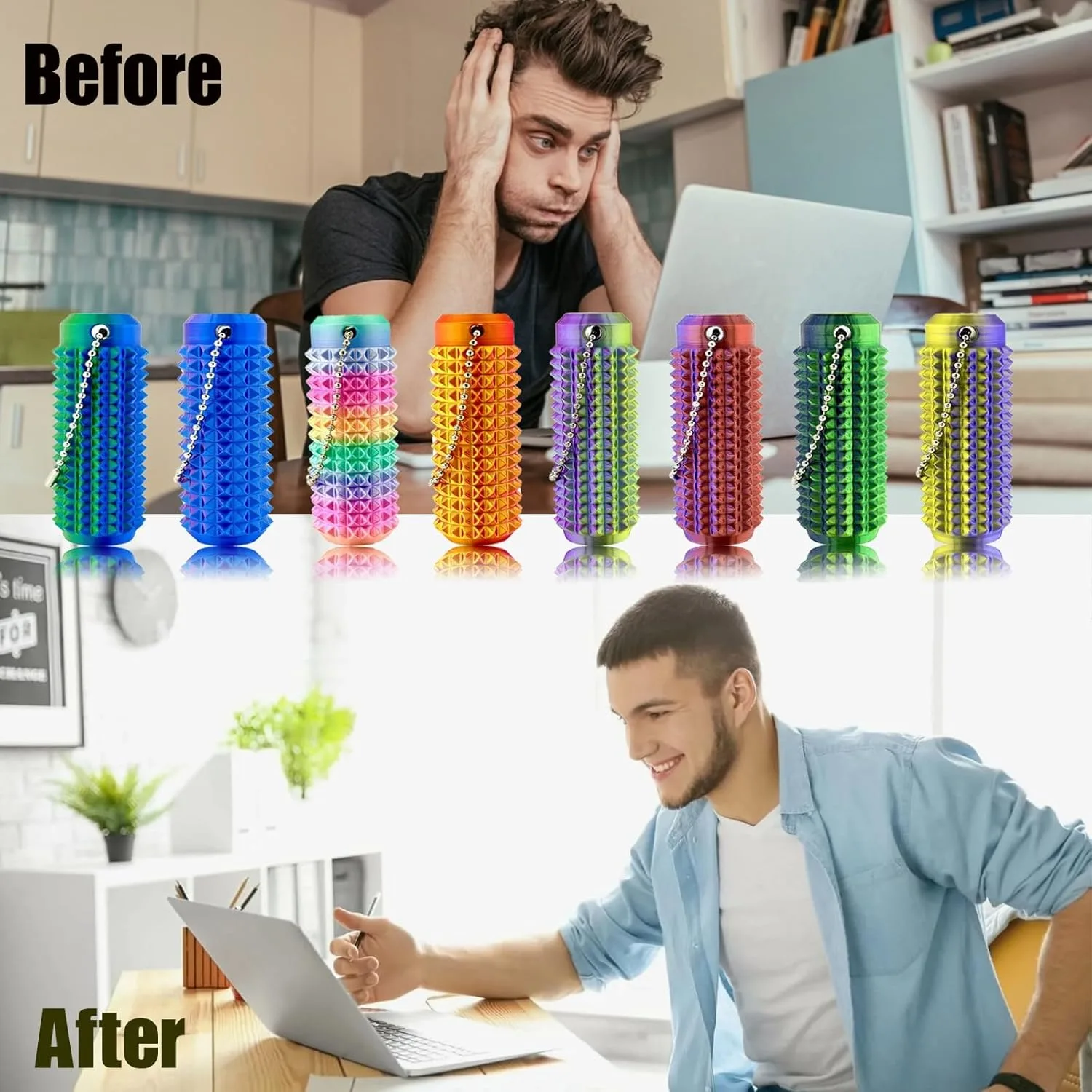 Handheld Pain Stim Fidget Roller Toys Anxiety Relief Adults & Teens Promotes Focus Novelty Stress Relief Birthday Gifts