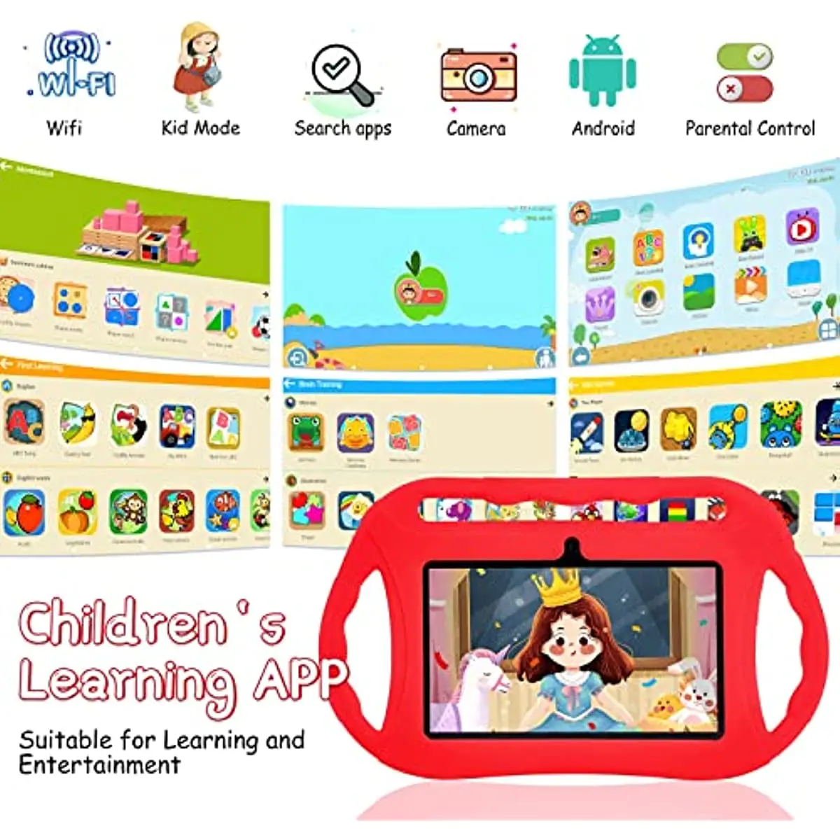 Бесплатное обучающее приложение для планшета Android Kids Preinstalled.7 дюймов поддерживает режим родительского управления Google Play. ZOOM.Class.AR Zoo. YouTube.