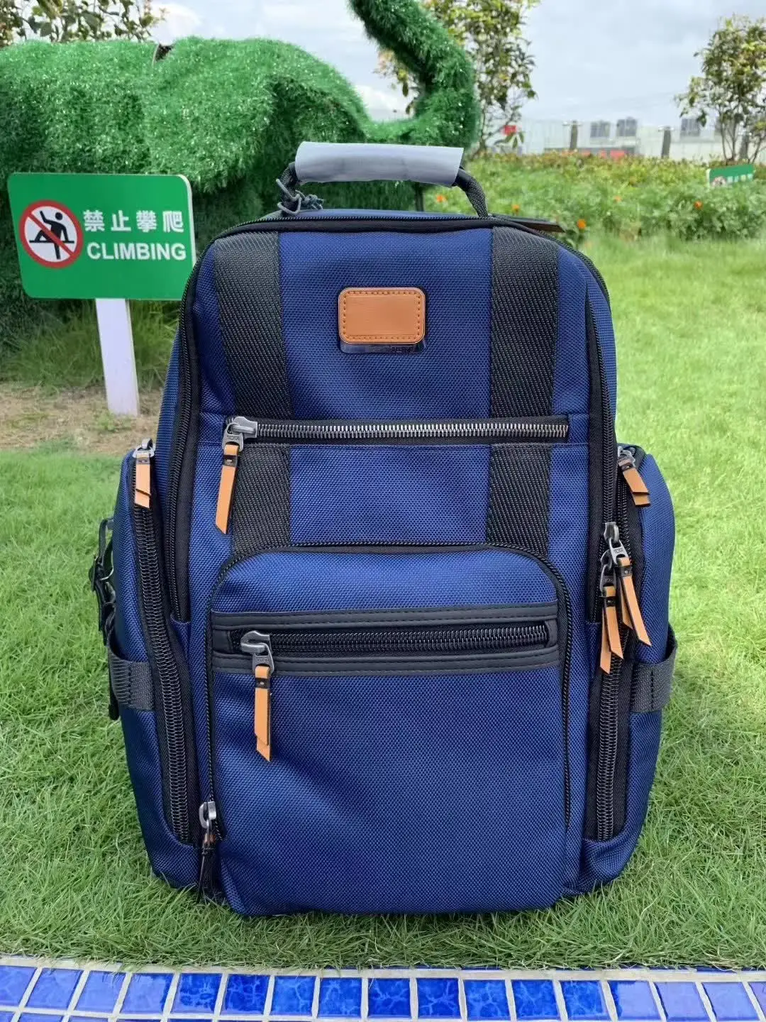 Alpha Bravo Ballistic Nylon Leather Backpack Men 15 Inch Laptop Large Capacity Water-Resistant Durable Business Travel