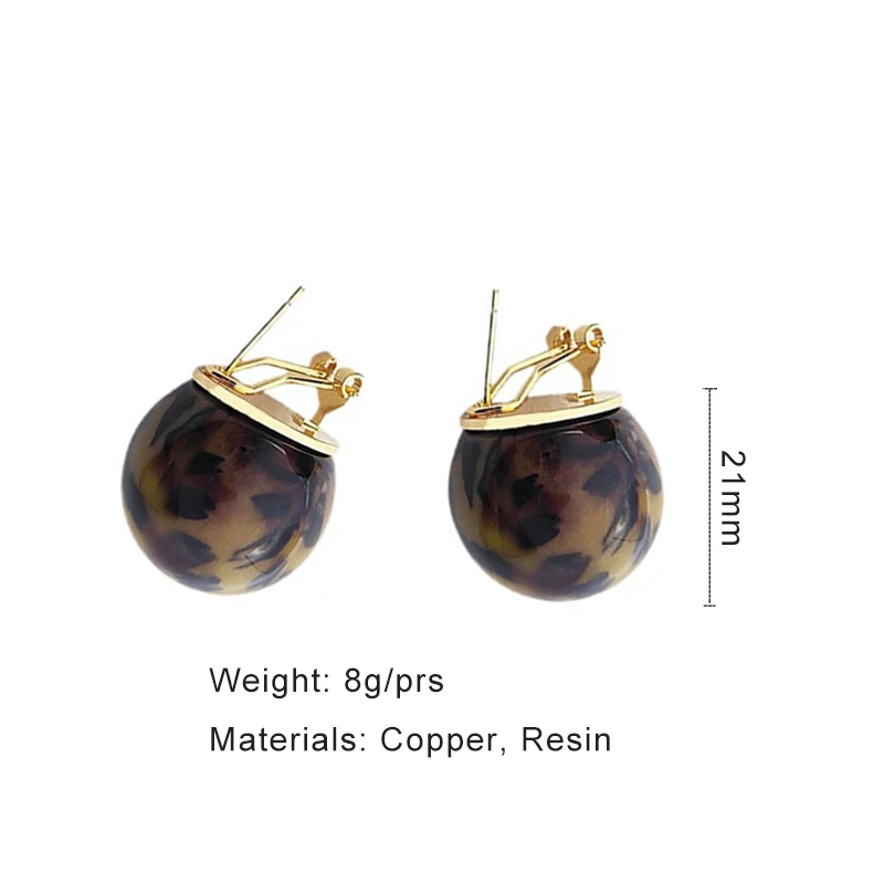 Leopard Print Ball Post Earrings For Women Fashion Jewelry Timeless Classic New Styles Hot Selling Items Holiday Gifts C1789