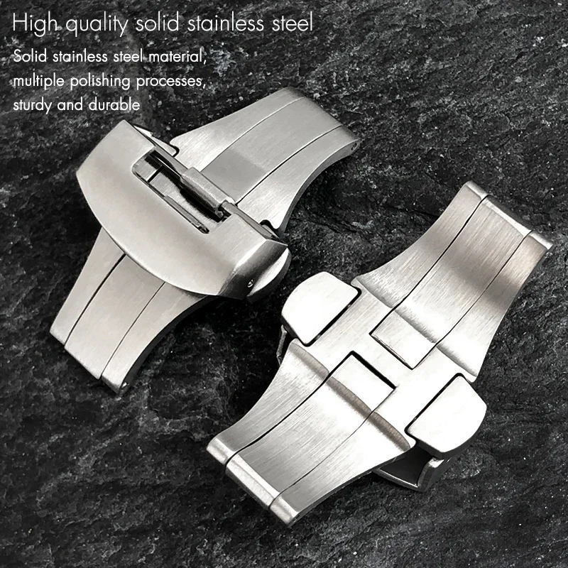 Застежка-бабочка из нержавеющей стали 316L для Panerai, 20 мм, 22 мм, металлический винт, складная пряжка, кнопка развертывания