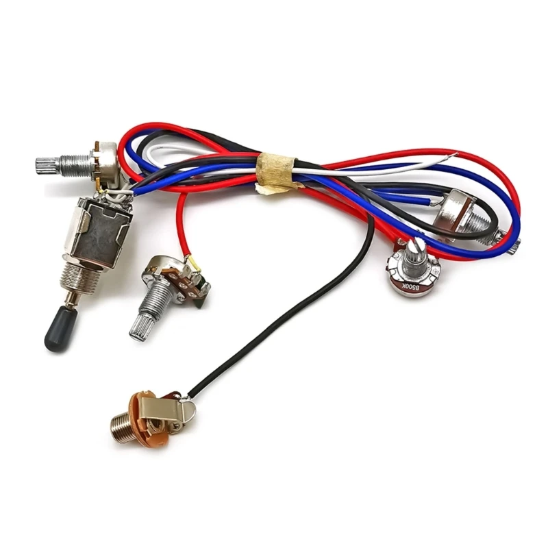 11UE Đàn Guitar Điện Dây Bộ Dụng Cụ Thay Thế, 1 Tập 1 Âm Prewired 3 Công Tắc Bật Tắt 500K Nồi Cho Đàn Guitar