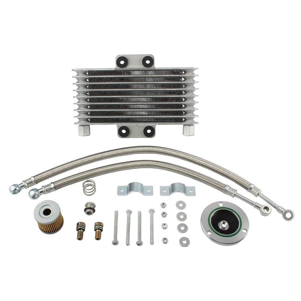 Motorcycle Oil Cooler Radiator Kit for Suzuki GS GN GZ 100CC-400CC 125Ml Aluminum Engine Cooling Motocross Accessories Dirt Bike