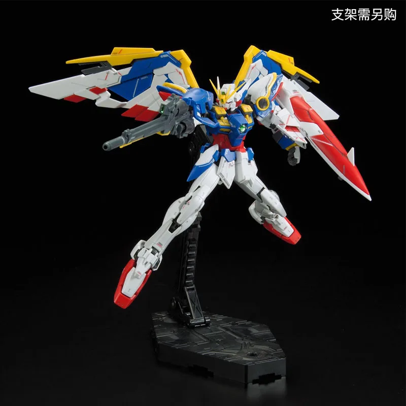 Bandai-figura de acción Original de WING GUNDAM EW RG para niños, modelo de montaje genuino, regalos, adornos coleccionables, 1/144