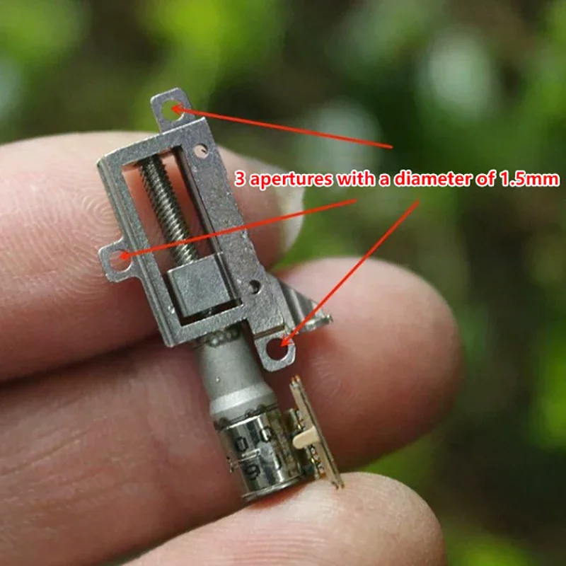 1pc Mini 5mm 2-phase 4-wire Precision Metal Gearbox Gear Stepper Motor Ultra-micro 5mm Stroke Linear Actuator